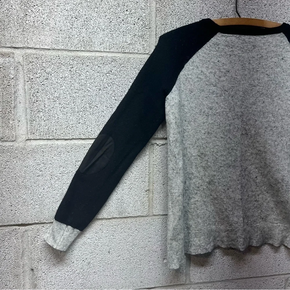 J. Crew Wool Blend Two Tone Side Button Sweater